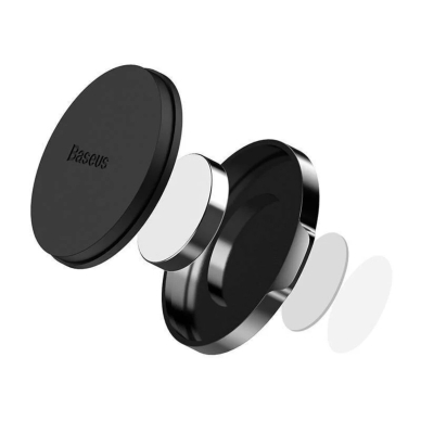 Laikiklis black Baseus Small Ears tvirtinamas ant panelės su magnetu C40141403113-01 3
