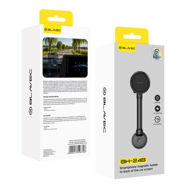 Laikiklis black BLAVEC BH-24B Magsafe tvirtinamas už ekrano ir ant panelės BH24B-MBSB 6