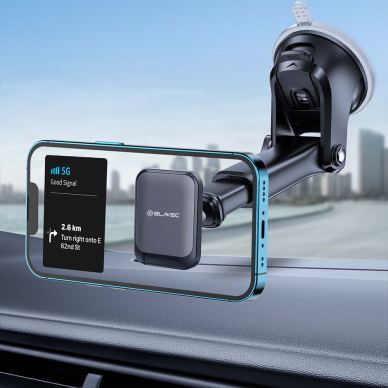 Laikiklis black BLAVEC Magnetic BH-02 su magnetu tvirtinamas ant stiklo ir ant panelės BH02-MWSB 5