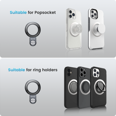 Laikiklis black BLAVEC Magnetic Ring BH-03 į groteles su magnetu BH03-MAVRB 12 Laikiklis black BLAVEC Magnetic Ring BH-03 į groteles su magnetu BH03-MAVRB 12