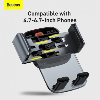 Laikiklis juodas BASEUS Easy Control Clamp SUYK000201 tvirtinamas į apvalias groteles 16