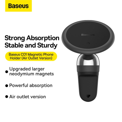 Laikiklis black Baseus MAGNETIC PHONE HOLDER C01 į groteles su magnetu C40140802113-00 6