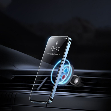 Laikiklis black Baseus MAGNETIC PHONE HOLDER C01 į groteles su magnetu C40140802113-00 7