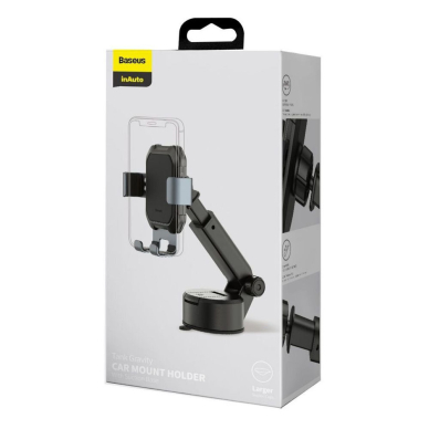 Laikiklis black BASEUS Tank Gravity SUYL-TK01 tvirtinamas ant stiklo 5