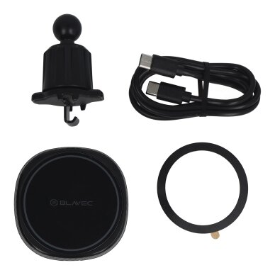Laikiklis-kroviklis black BLAVEC Magnetic BHC-06B 15W active cooling tvirtinamas į groteles BHC06B-MAVIB 5
