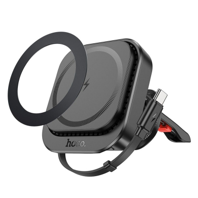 Laikiklis-kroviklis Magsafe HOCO HW23 tvirtinamas į groteles 4 Laikiklis-kroviklis Magsafe HOCO HW23 tvirtinamas į groteles 4