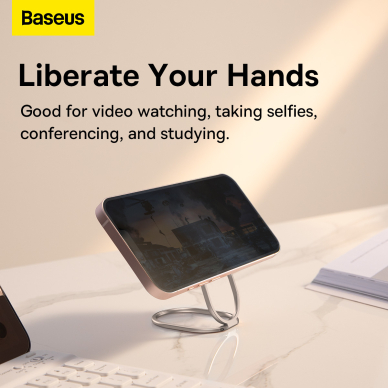 Laikiklis sidabro spalvos BASEUS RAILS RING LUGD000012 13