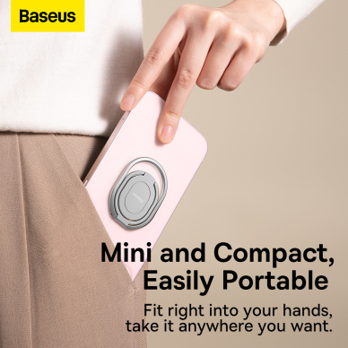 Laikiklis sidabro spalvos BASEUS RAILS RING LUGD000012 15 Laikiklis sidabro spalvos BASEUS RAILS RING LUGD000012 15