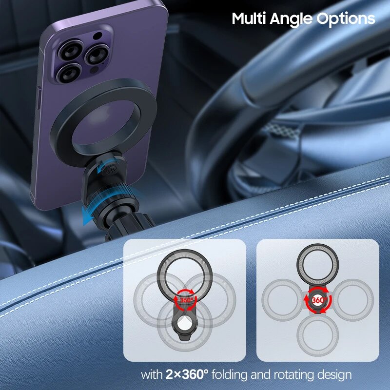 Laikiklis black BLAVEC Magnetic Ring BH-03 į groteles su magnetu BH03-MAVRB 11