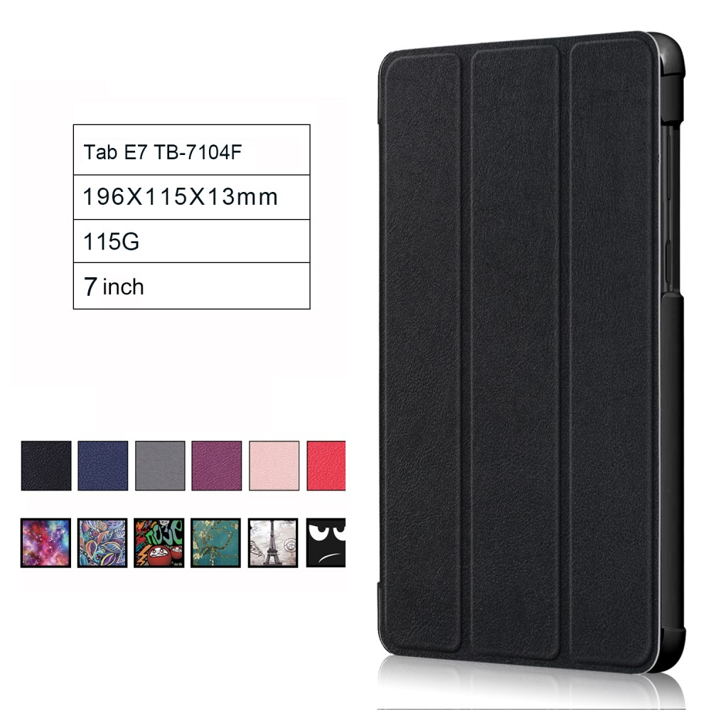 Lenovo Tab E7 juodas TRIFOLD dėklas 1