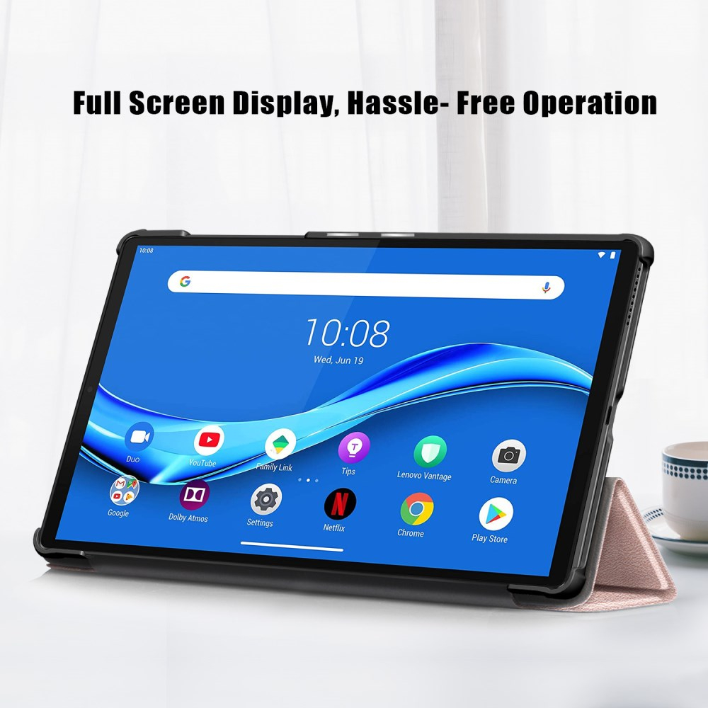 Lenovo Tab M10 GEN2 10" rausvas TRIFOLD dėklas 3