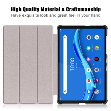 Lenovo Tab M10 GEN2 10" rausvas TRIFOLD dėklas 4