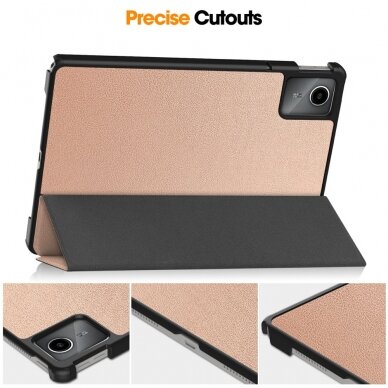 Lenovo Tab M11 gold TRIFOLD dėklas 6