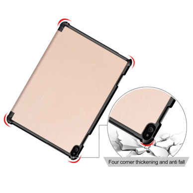 Lenovo Tab P10 10.1" aukso spalvos TRIFOLD dėklas 4