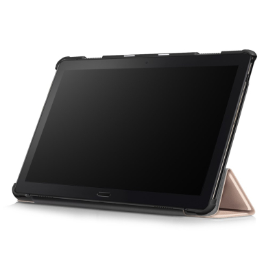 Lenovo Tab P10 10.1" aukso spalvos TRIFOLD dėklas 5