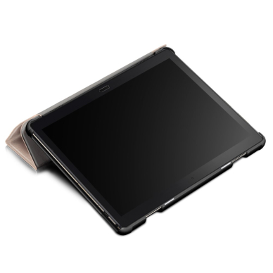 Lenovo Tab P10 10.1" aukso spalvos TRIFOLD dėklas 7