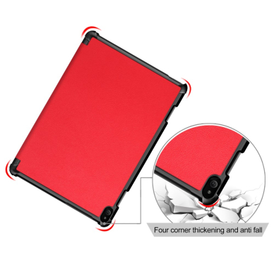 Lenovo Tab P10 10.1" raudonas TRIFOLD dėklas 4