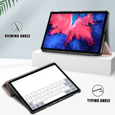 Lenovo Tab P11 10.1" rausvas TRIFOLD dėklas 1