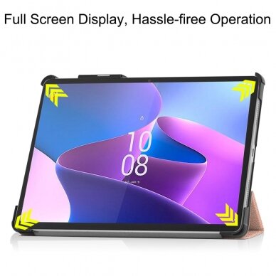 Lenovo Tab P11 Pro (2nd Gen) 11.2" rausvas TRIFOLD dėklas 4