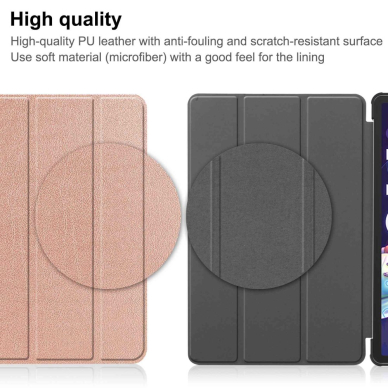 Lenovo Tab P11 Pro (2nd Gen) 11.2" rausvas TRIFOLD dėklas 9