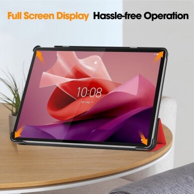 Lenovo Tab P12 12.7" red TRIFOLD dėklas 5