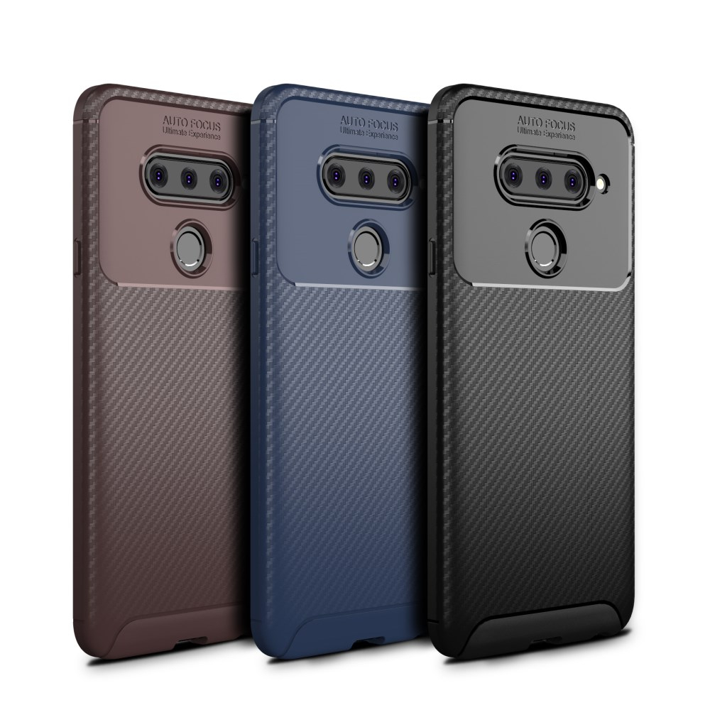 LG V40 ThinQ juoda BEETLE CARBON nugarėlė 2