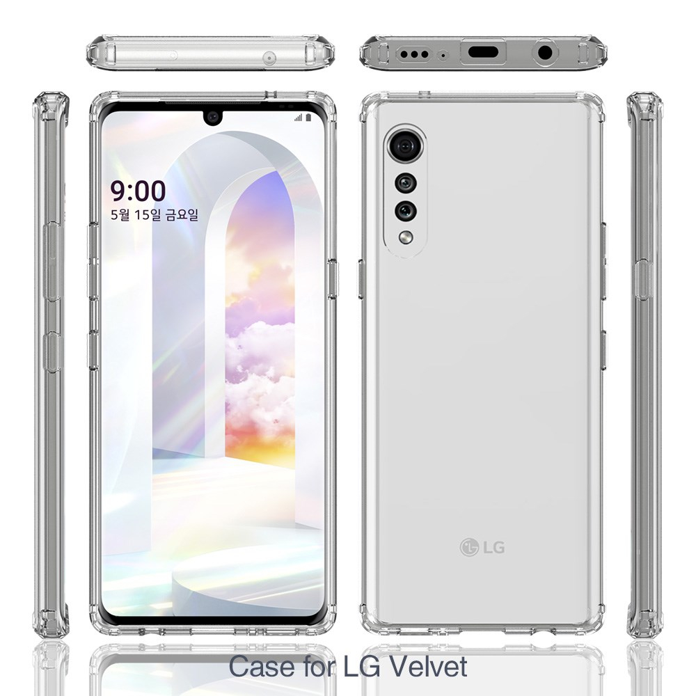 LG Velvet skaidri Acrylic+TPU nugarėlė 1