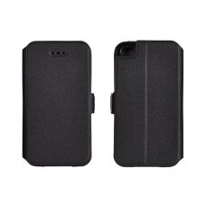 LG K10 (K430) juodas book pocket dėklas