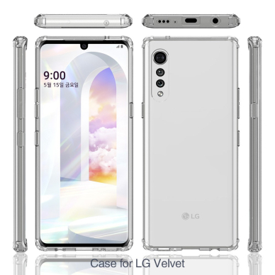 LG Velvet skaidri Acrylic+TPU nugarėlė 1