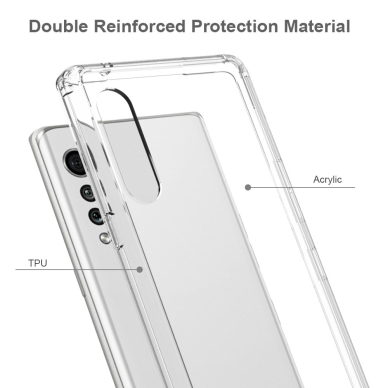 LG Velvet skaidri Acrylic+TPU nugarėlė 2