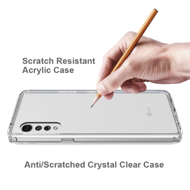 LG Velvet skaidri Acrylic+TPU nugarėlė 6