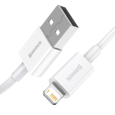 LIGHTNING Baseus white laidas 1M CALYS-A02 1