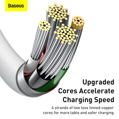 LIGHTNING Baseus white laidas 1M CALYS-A02 12