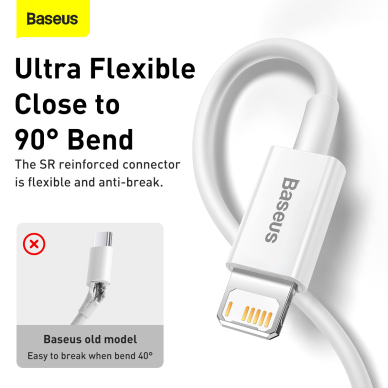 LIGHTNING Baseus white laidas 1M CALYS-A02 13