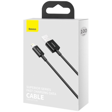 LIGHTNING Baseus juodas laidas CALYS-A01 5