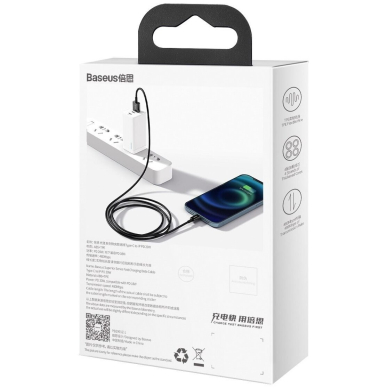 LIGHTNING Baseus juodas laidas CALYS-A01 6