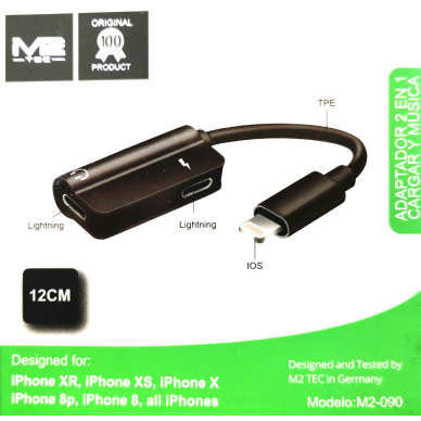 Lightning to audio+charging lightning M2-090 Lightning to audio+charging lightning M2-090