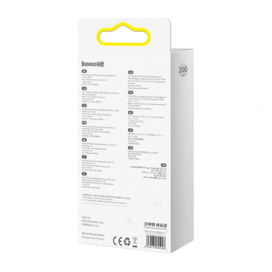 Lightning TO TYPE C Baseus baltas laidas 2m CALD000102 20W 7