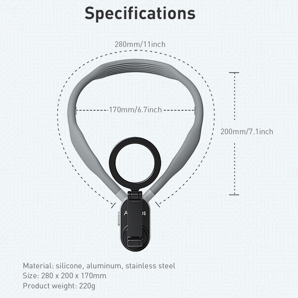 Magnetinis kaklo laikiklis AMORUS mobiliesiems telefonams NH-01 7