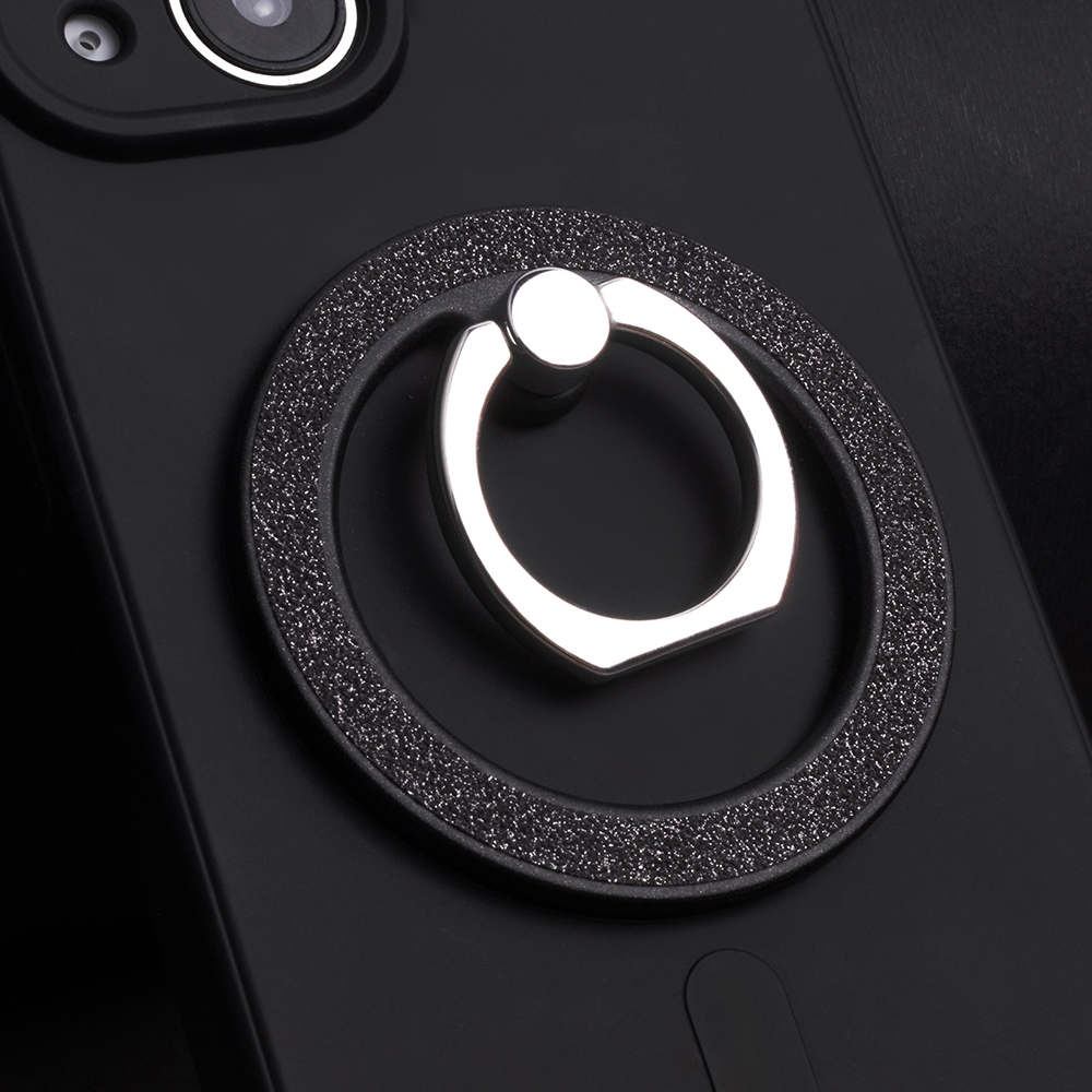 Magnetinis laikiklis - žiedas black Glitter 7