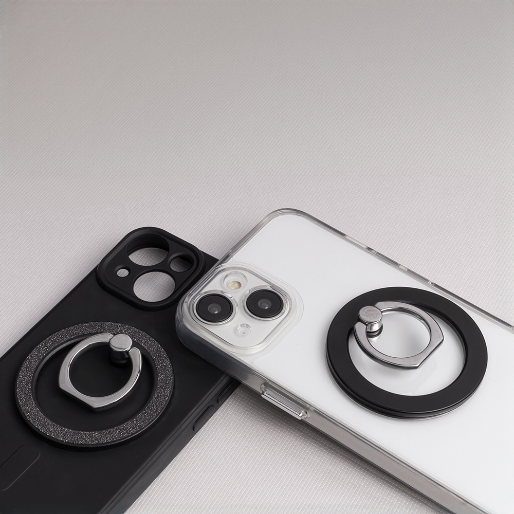 Magnetinis laikiklis - žiedas black Glitter 8