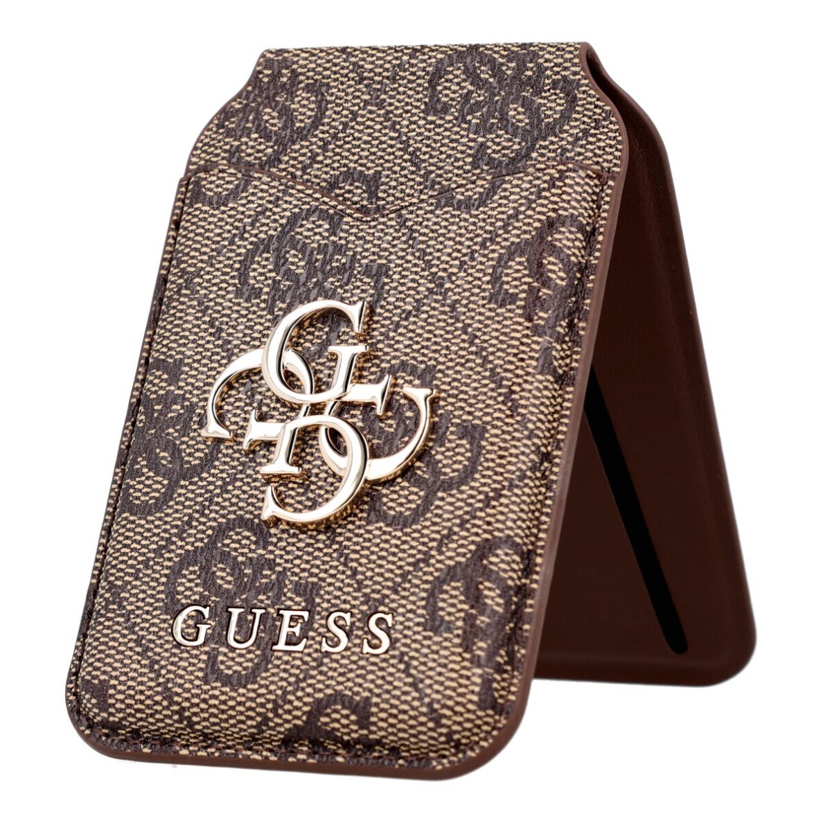 Magnetinė įmautė kortelėms brown GUESS 4G Stand & Mirror