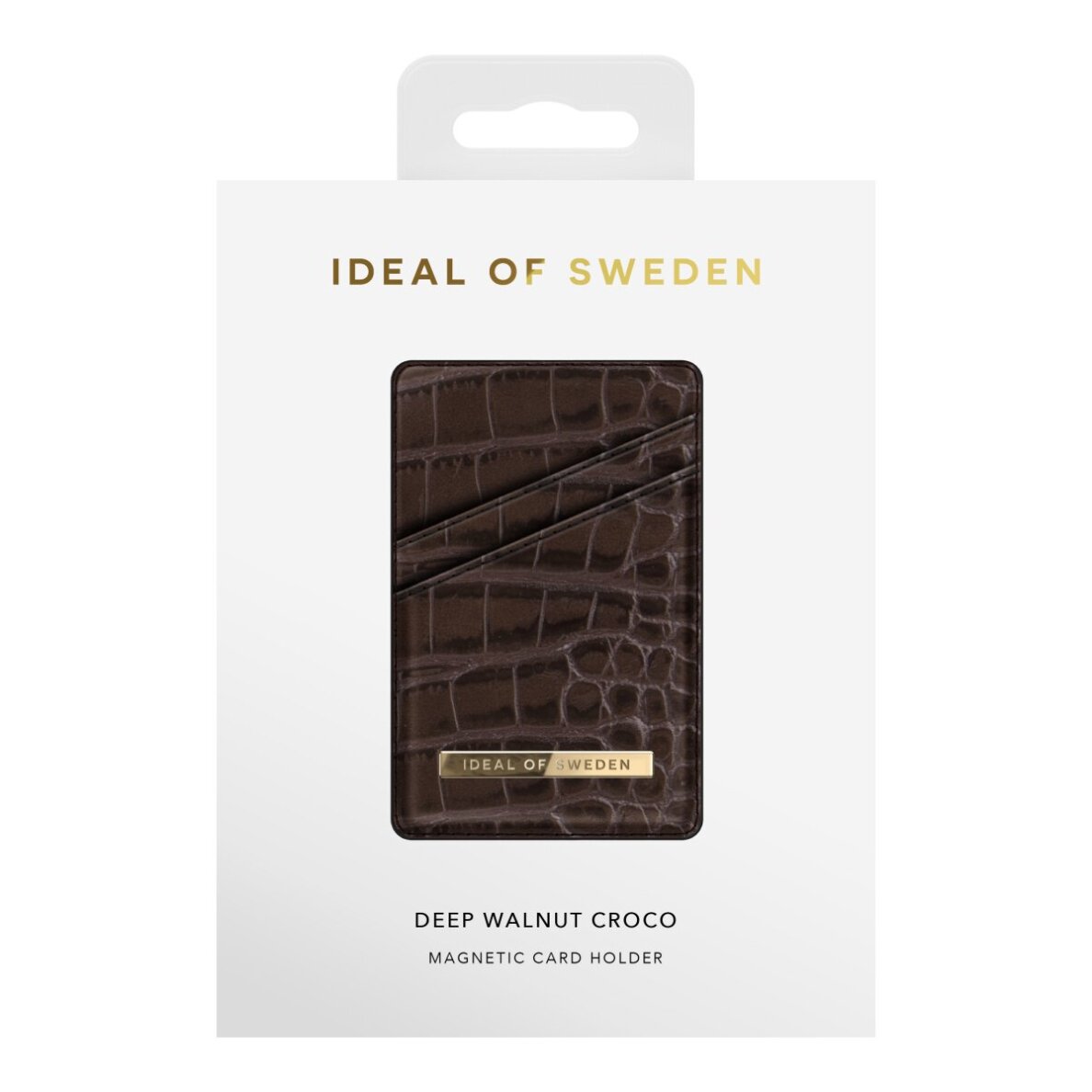 Magnetinė įmautė kortelėms iDeal Of Sweden Holder Deep Walnut Croco 2