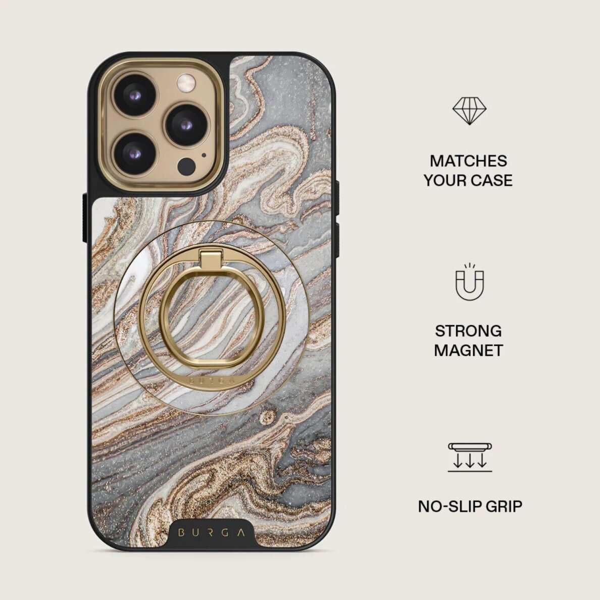 Magnetinis laikiklis - žiedas Gentle Wind Gold BURGA 2