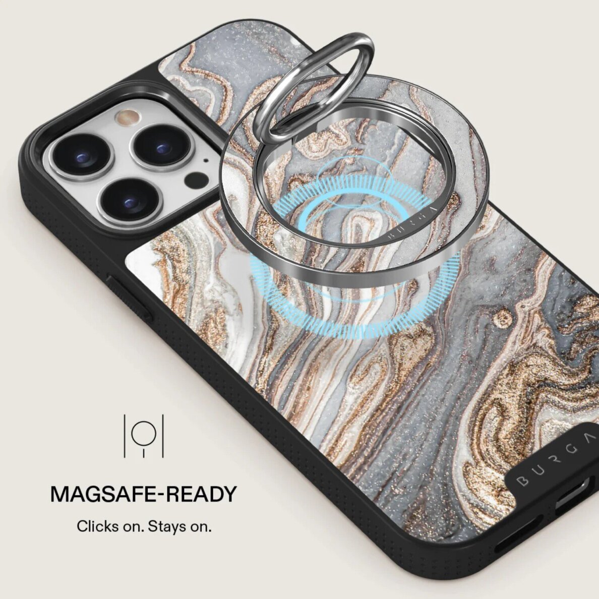 Magnetinis laikiklis - žiedas Gentle Wind Silver BURGA 3