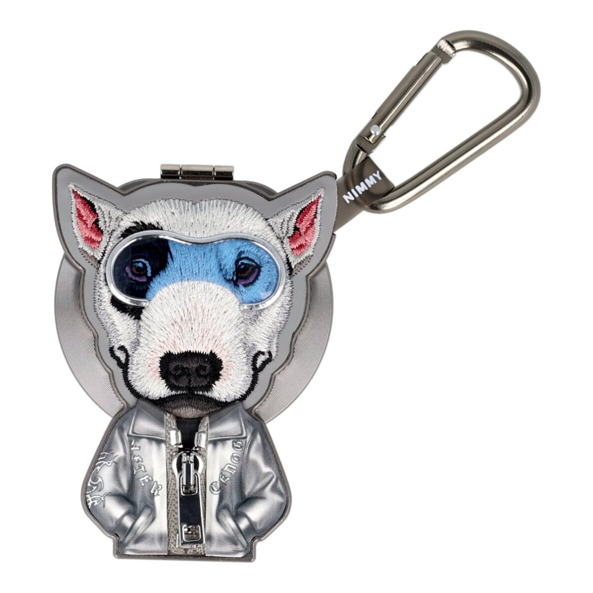 MagSafe telefono stovelis grey NIMMY Bull Terrier with Glasses 2.0