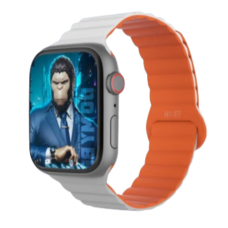 Magnetic Silicone apyrankė Apple Watch Orange 42/44/45/46/49 mm