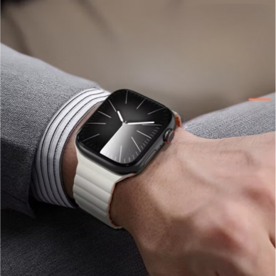 Magnetic Silicone apyrankė Apple Watch Orange 42/44/45/46/49 mm 2