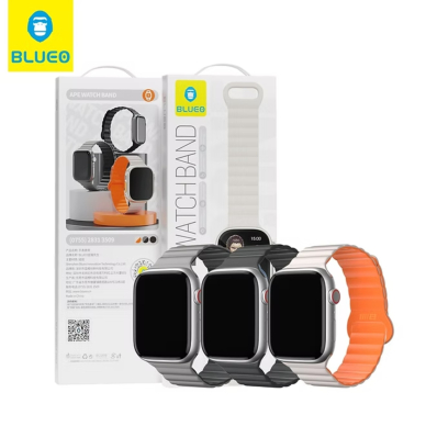 Magnetic Silicone apyrankė Apple Watch Orange 42/44/45/46/49 mm 3