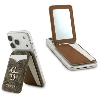 Magnetinė įmautė kortelėms brown GUESS 4G Stand & Mirror 7